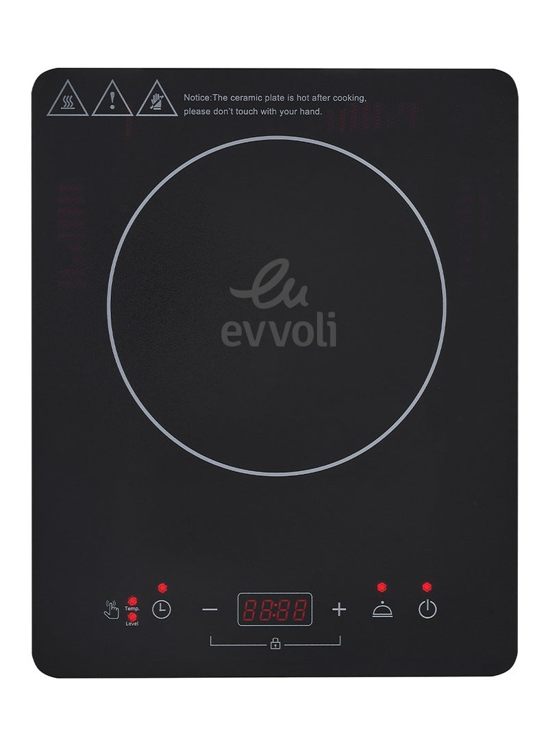 evvoli Induction Hob with Smart Touch Panel, Keep Warm Function, with Energy-Efficient Cooking Technology 2000 W EVKA-IH101B Black - Image 2