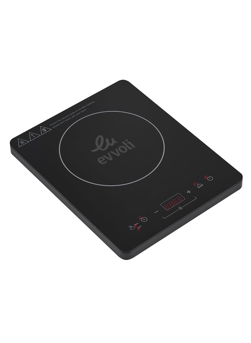 evvoli Induction Hob with Smart Touch Panel, Keep Warm Function, with Energy-Efficient Cooking Technology 2000 W EVKA-IH101B Black - Image 3