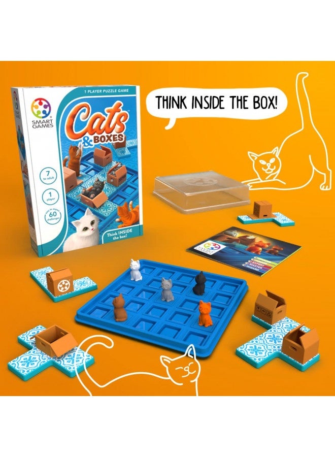 SmartGames SmartGames Cats & Boxes Travel Game with 60 Challenges for Ages 7-Adult  - Image 1