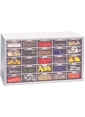 Aadvay Enterprises Aadvay Enterprises Alkon 25Drawer Component Organizer Transparent Storage Box for Small Parts Nuts Bolts Screws and Hardware Durable and Stackable Design Size 400x250x160 mm  - Image 2