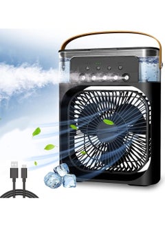 DubaiGallery Portable Air Conditioner Fan,900ML Personal Air Conditioner with Ice Tray,5in1 Timming Evaporative Air Cooler,Cooling Fan with 7 Colors Light, 5 Sprays,3 Speeds,Ac Fan for Small Room,Office,Car,Camp  - Image 2