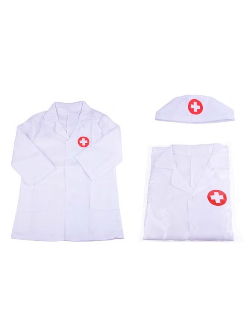 Huitich Children’s Nurse/Doctor Costume Role-Play Set – Kindergarten & Playhouse Dress-Up (White, 120g) - Image 1