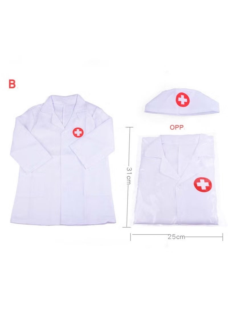 Huitich Children’s Nurse/Doctor Costume Role-Play Set – Kindergarten & Playhouse Dress-Up (White, 120g) - Image 5