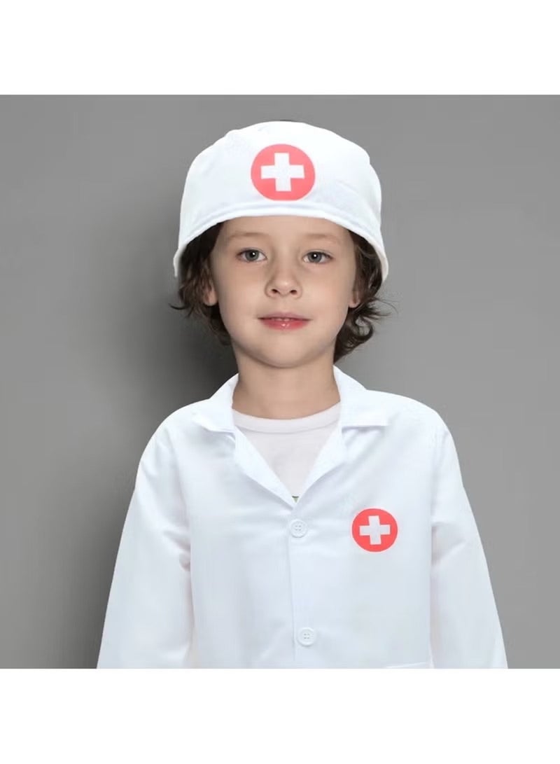 Huitich Children’s Nurse/Doctor Costume Role-Play Set – Kindergarten & Playhouse Dress-Up (White, 120g) - Image 2