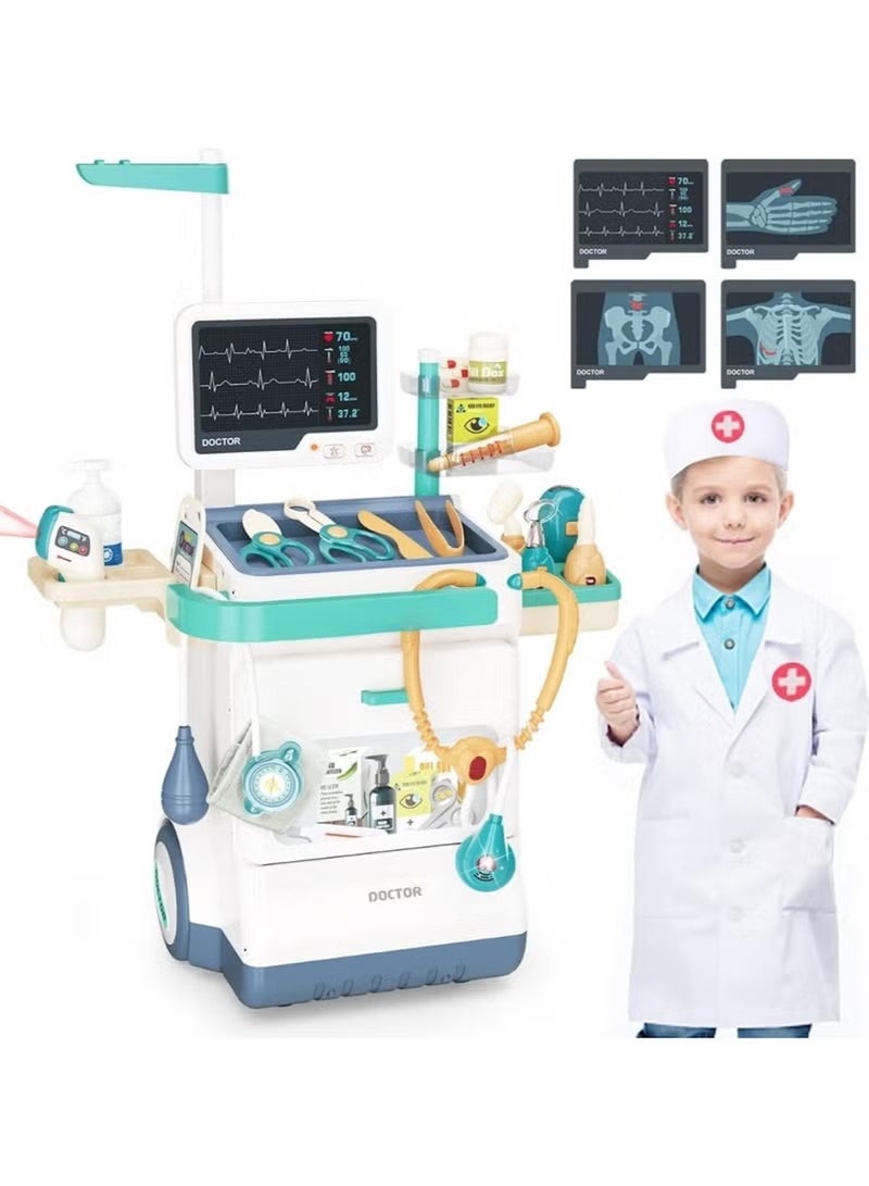 Huitich Children’s Nurse/Doctor Costume Role-Play Set – Kindergarten & Playhouse Dress-Up (White, 120g) - Image 3