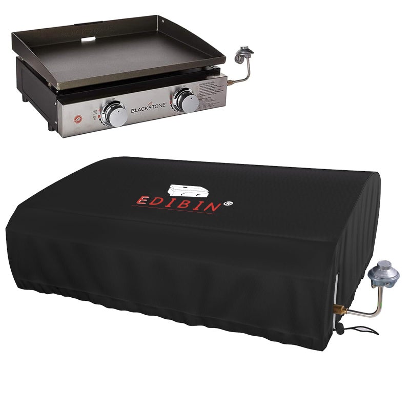 EDIBIN 22 inch Griddle Cover for Blackstone 22 inchTabletop Grill Without Hood,900D Polyester Heavy Duty Waterproof Griddle Cover for Blackstone 22" Griddle Cooking Station Without Hood - Image 1