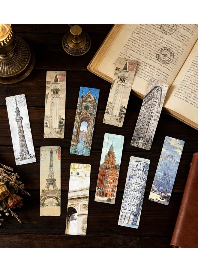 30PCS Retro Landmark Building Paper Bookmarks For Book Lovers Teachers Gifts - Image 5