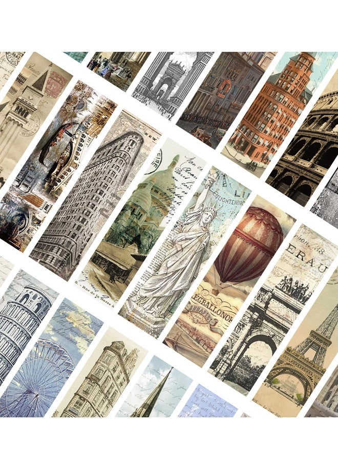30PCS Retro Landmark Building Paper Bookmarks For Book Lovers Teachers Gifts - Image 3