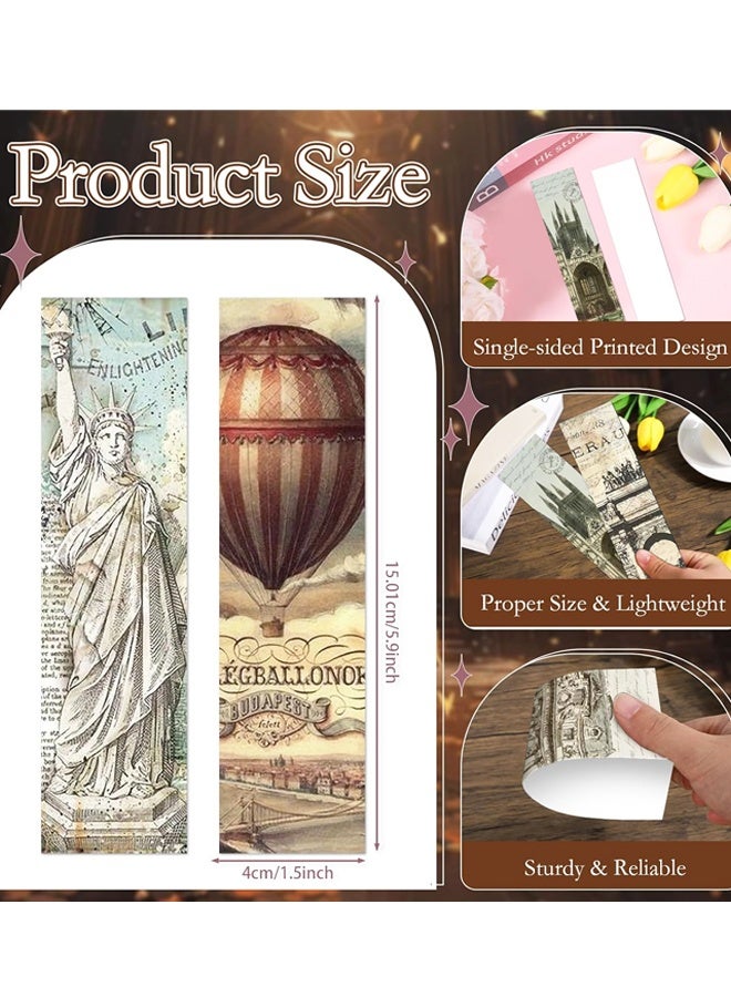 30PCS Retro Landmark Building Paper Bookmarks For Book Lovers Teachers Gifts - Image 2