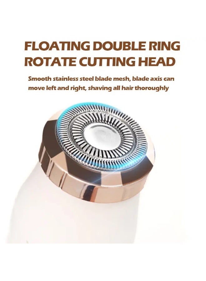 بلوليس جهاز إزالة الشعر بدون ألم، ماكينة حلاقة كهربائية 3 في 1 لكامل الجسم للنساء، ماكينة حلاقة منطقة البكيني، ماكينة إزالة الشعر الكهربائية، ماكينة حلاقة لاسلكية للنساء للرطوبة والجفاف، ماكينة حلاقة الوجه والأنف والساقين والإبطين، رؤوس حلاقة قابلة للاستبدال، شحن عبر USB - Image 3