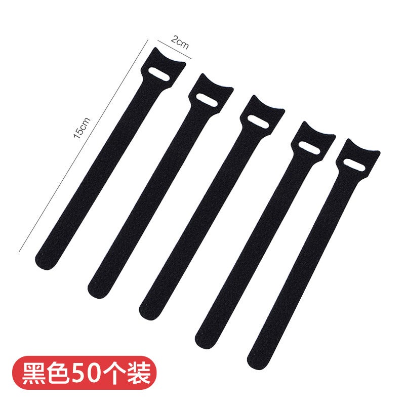 Loquat Cable Organizer Earphone Wire Magic Ties Black 50