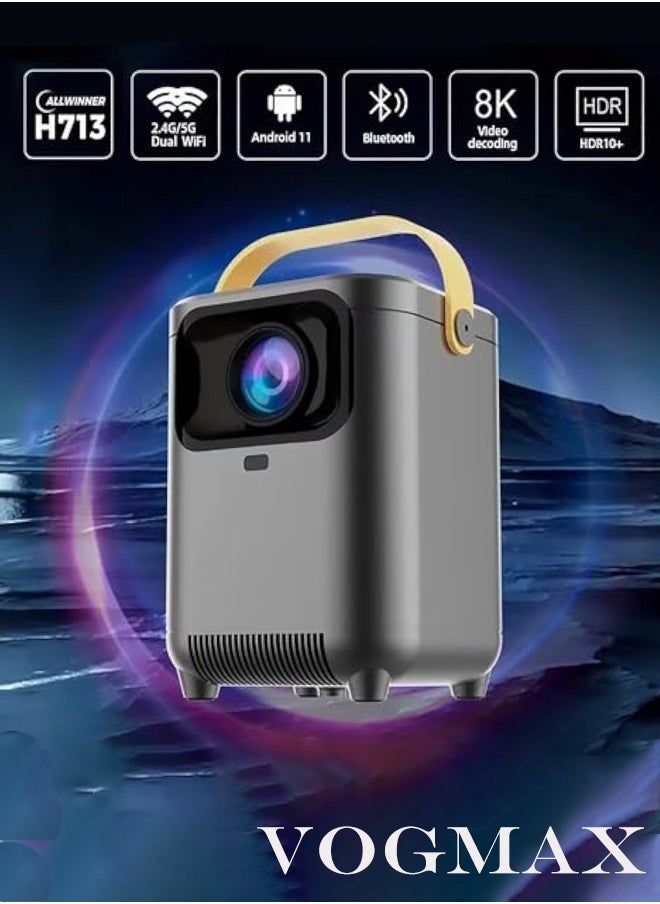 1280P 5G WiFi Bluetooth Portable Projector with Stereo Sound Office HD Mini Pro Home Theater Movie Projector