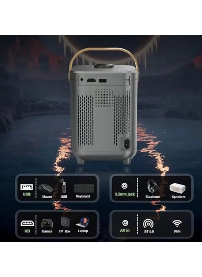 1280P 5G WiFi Bluetooth Portable Projector with Stereo Sound Office HD Mini Pro Home Theater Movie Projector
