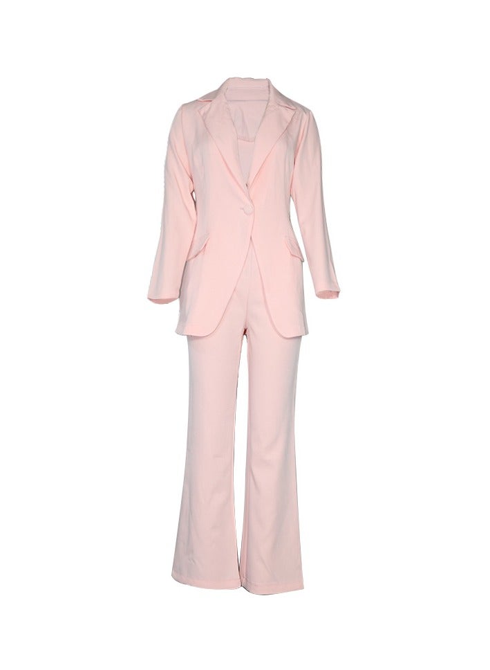 Shougu New Women's Fashion Temperament Long Sleeved Suit Straight Leg Pants Set  - Image 1