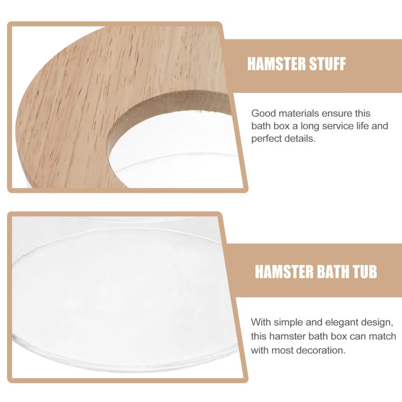 Pet Hamster Sand Bath Box Dwarf Gerbils Mice Easy Observe Bathing - Image 5