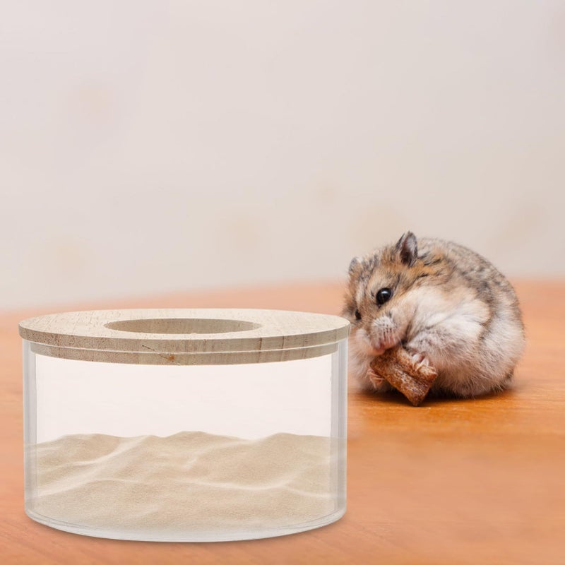 Pet Hamster Sand Bath Box Dwarf Gerbils Mice Easy Observe Bathing - Image 4