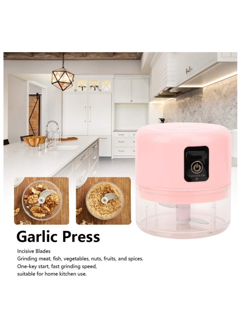 Mini Food Processor, USB Rechargeable Electric Garlic Press Chopper Electric Nut Chopper Food Grinder for Vegetables Meat Fruits Nuts Onion Chili - Image 3