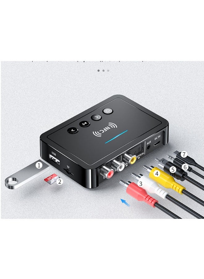 Neutral M6D Bluetooth Adapter, Wireless Audio Receiver + Transmitter, Suitable for Home/Outdoor/Garage/Ceiling-Mounted/Active Speaker Home Cinema Systems (Black) - Image 3