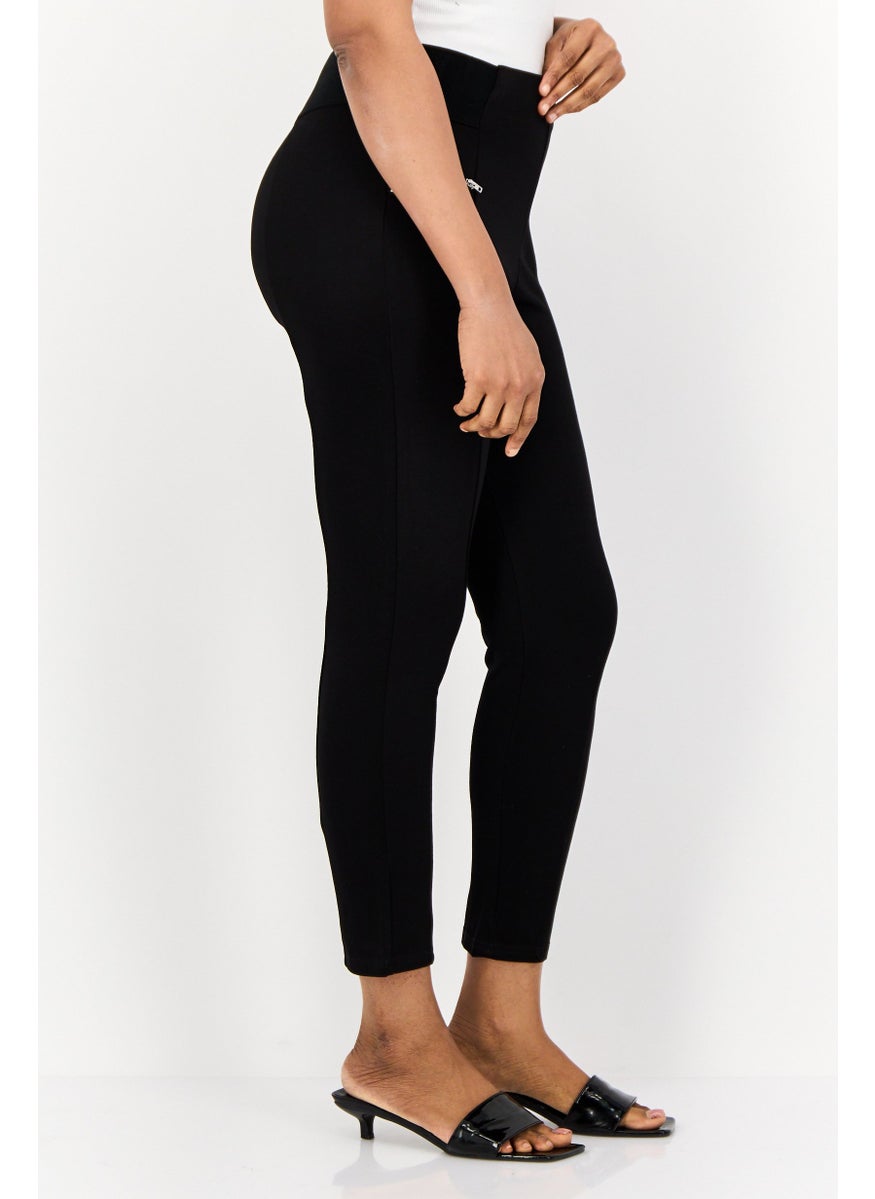 BRAVE SOUL Women Regular Fit Plain Pull On Leggings, Black  - Image 4