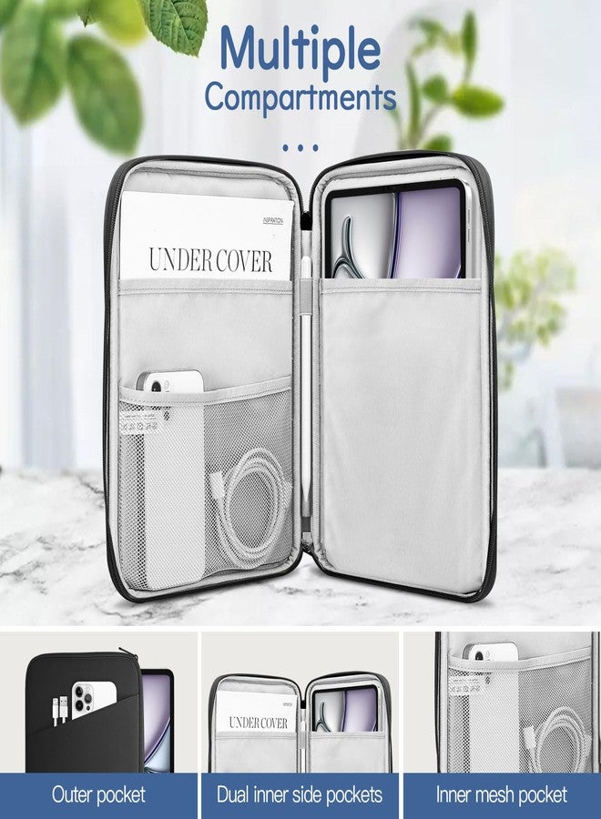 Dadanism 9-11 Inch Tablet Case Pouch for iPad Air 11 Inch 2024, iPad 9/8/7th Gen 10.2, iPad Pro 11 M4 M2 2024-2018, iPad Air 5/4 10.9, iPad 10th Gen 10.9, Galaxy Tab A8/A9+/S9 FE, Black - Image 3