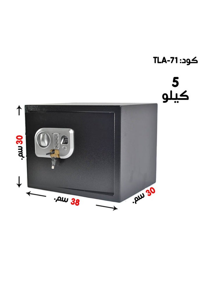 Generic - Luxury Fire-Resistant Digital Security Safe With Fingerprint ,Electronic Number Pad And Lock And Physical  Key 38*30*30 CM - Image 1