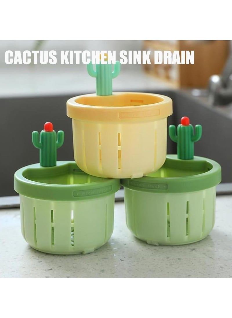 Oasisgalore Press Automatic Dumping Basket, Self-Cleaning Kitchen Sink Strainer (Green,3 PCS)  - Image 2