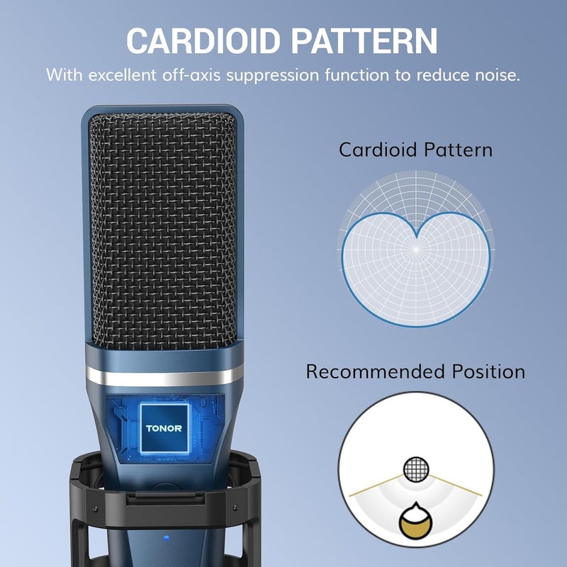 TONOR TC-777 USB Gaming Microphone Set with Pop Filter and Tripod Stand - Image 2