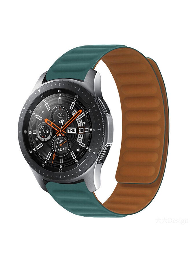 O Ozone Leather Magnetic Loop Strap For Samsung Galaxy Watch 7 6 5 4 FE 40mm 44mm 45mm/Galaxy Watch 6 4 Classic 43mm 47mm 42mm 46mm  Straps Women Men - Green  - Image 1