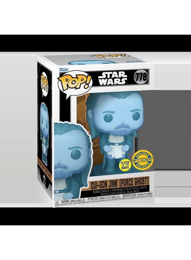 Funko Pop! Star Wars: Obi Wan Kenobi Qui-Gon Ghost (GW) Geekay Exclusive Vinyl Figure - Image 2