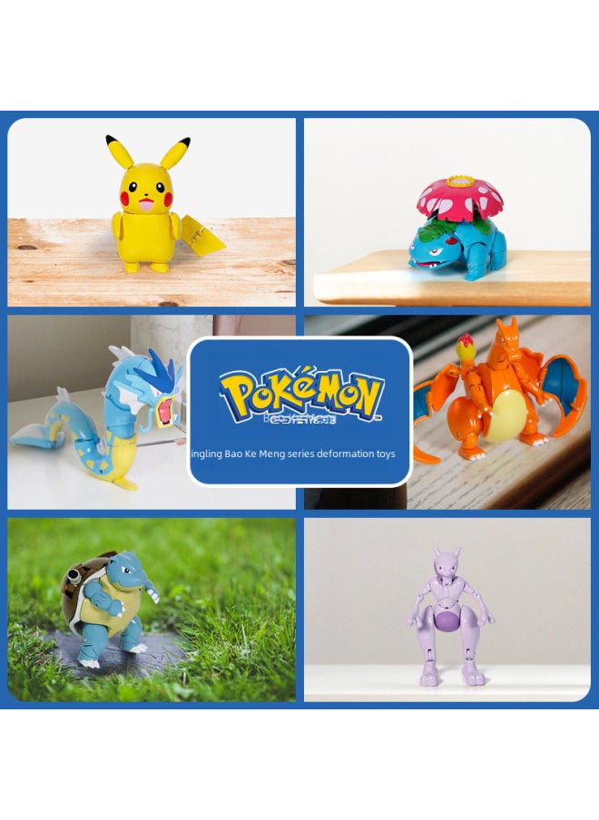 Generic - Authentic Pet Pokemon Pikachu Magic Beast Figurine Handheld Toy Transformation 1st Generation Version-Color:pokemon 1st Generation Deformed E-commerce Package Pikachu (lying Down) ZC8984 - Image 1