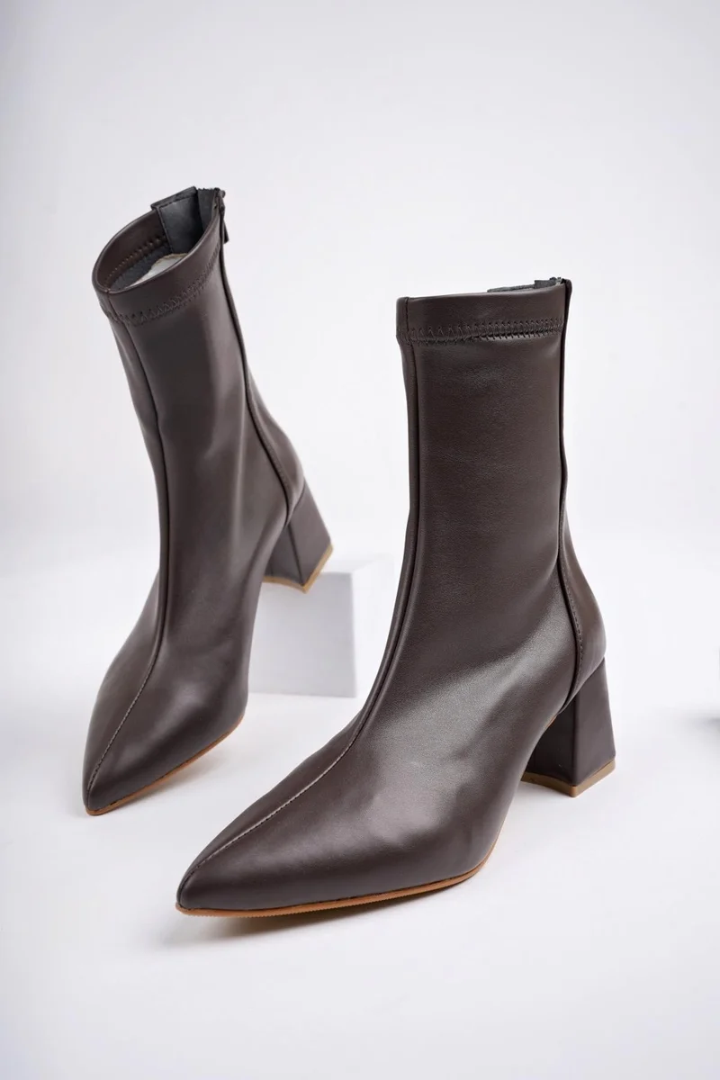 موغو Darja Guaranteed Pointed Toe Back Zipper Women's Heeled Boots