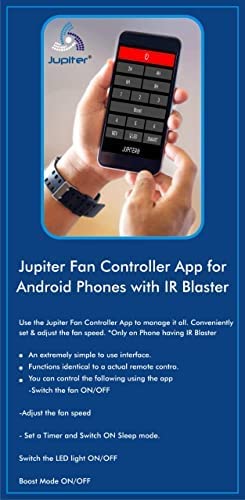 Jupiter Tricopter 3 Blades Fan With BLDC Motor 1200 mm Energy Efficient 5 Star Energy Saver High Speed Decorative Ceiling Fan Remote ControlledTRICOPTER RED - Image 5