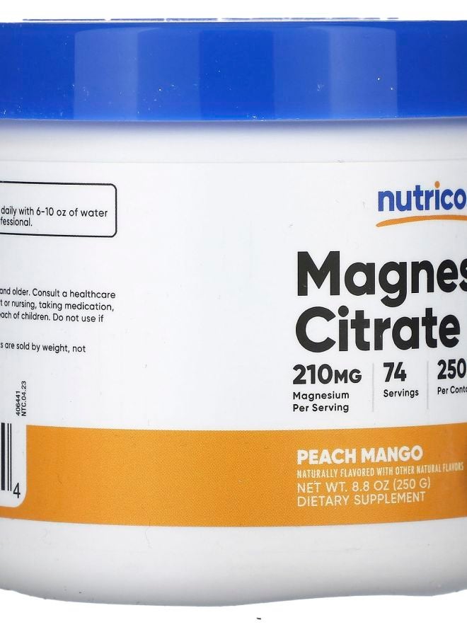 Nutricost Magnesium Citrate Peach Mango 8.8 oz (250 g) - Image 2