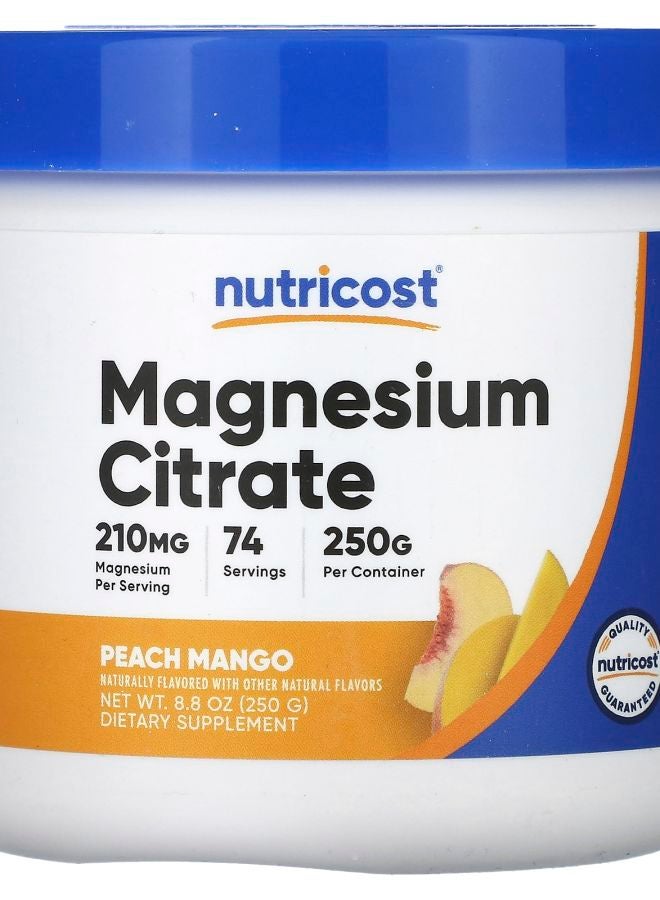 Nutricost Magnesium Citrate Peach Mango 8.8 oz (250 g) - Image 1