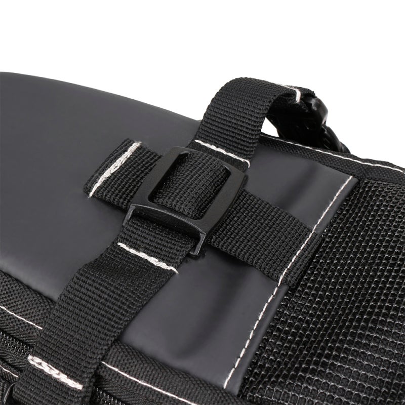 B-SOUL Bike Saddle Bag 10L Fold/12L Unfold Polyester Oxford Water Repellent - PE Block Support Reflective Strip Cycling Saddle Pouch for Riding Enthusiasts - Image 4