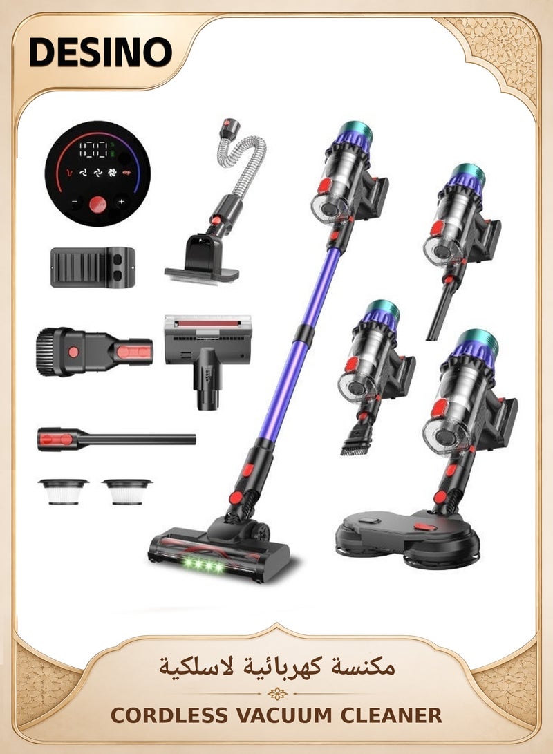 DESINO 50KPa Cordless Vacuum Cleaner, 600W Brushless Motor Stick Vacuum, 6-in-1 Lightweight Handheld Vacuum with Up to 60 Min Runtime, Smart LED Display, Anti-Tangle Floor Brush, HEPA Filter and 1.2L Dust Cup for Home, Carpet, Hard Floor, Car and Pet Hair - Image 1