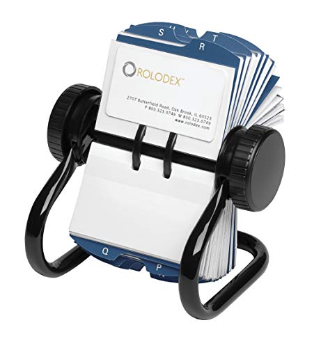 Rolodex® Rotary Business Card File, 400-Card Capacity, Black - Image 3