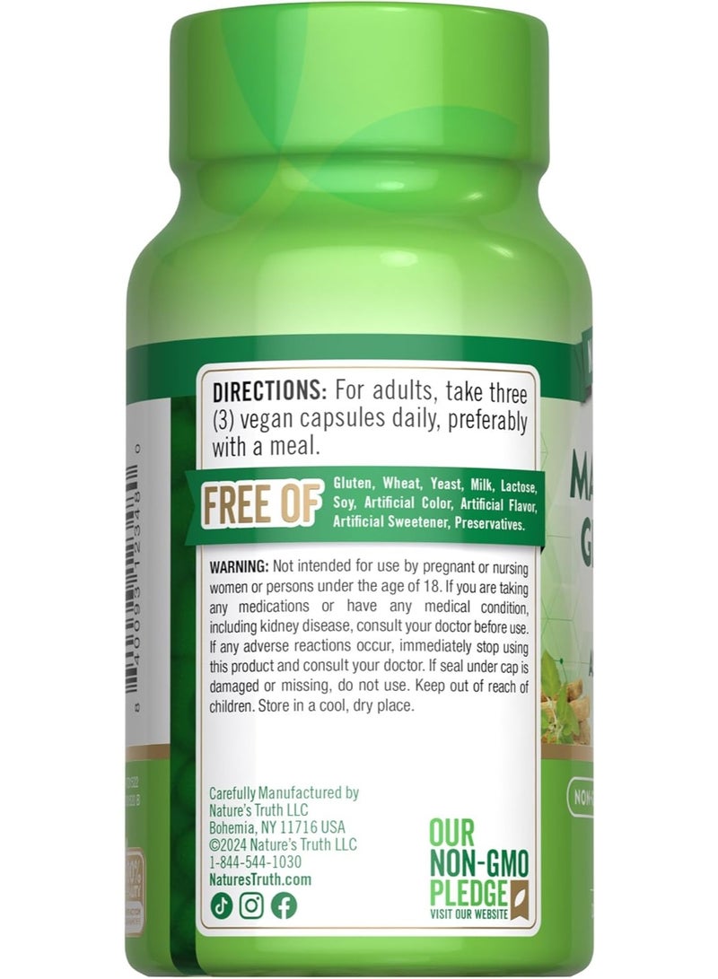 Nature's Truth Magnesium Glycinate with Ashwagandha | 60 Capsules | Vegan, Non-GMO & Gluten Free Supplement - Image 4
