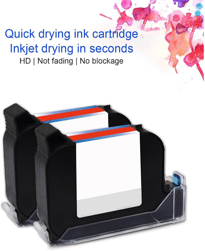 LiebeWH Quick Dry Ink High Adhesion Red Ink Replacement for 12.7mm Handheld Inkjet Printer 42ML Capacity 3180K - Image 4