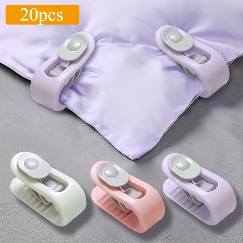 20pcs Anti Slip Down Comforter Clips Mixed Color Heavy Duty Bedding Securing Blankets and Clothes - Image 1