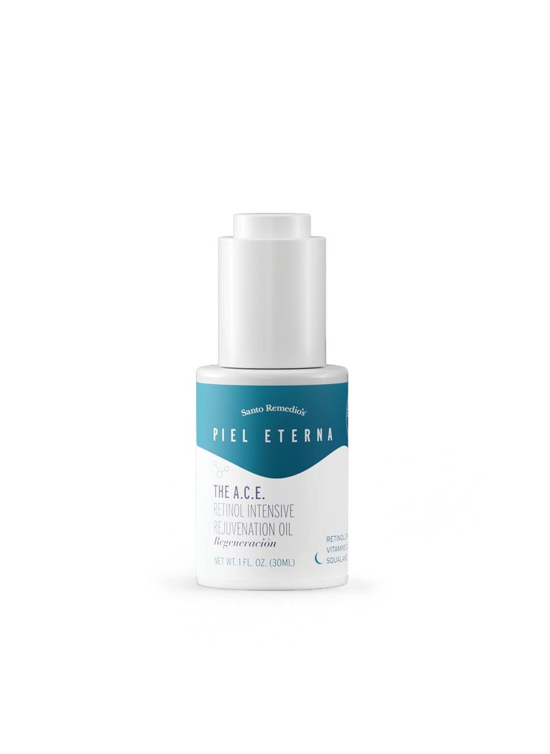 Santo Remedio - Santo Remedio Piel Eterna ACE Retinol Intensive Rejuvenation Oil Vitamin A Vitamin C Vitamin E Squalane Salicylic Acid For Normal Oily or Combination Skin 1 Fl Oz - Image 1