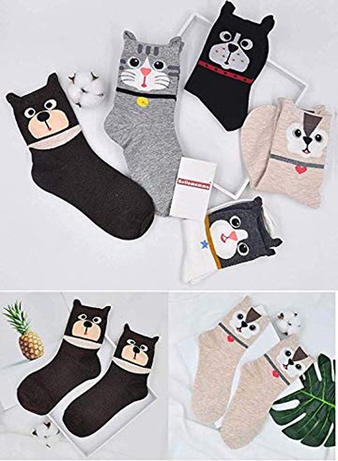 Malvina Lovely Cartoon Cotton Animal Girl Sock (Multicolor, Freesize)- (Pack of 02) - Image 4