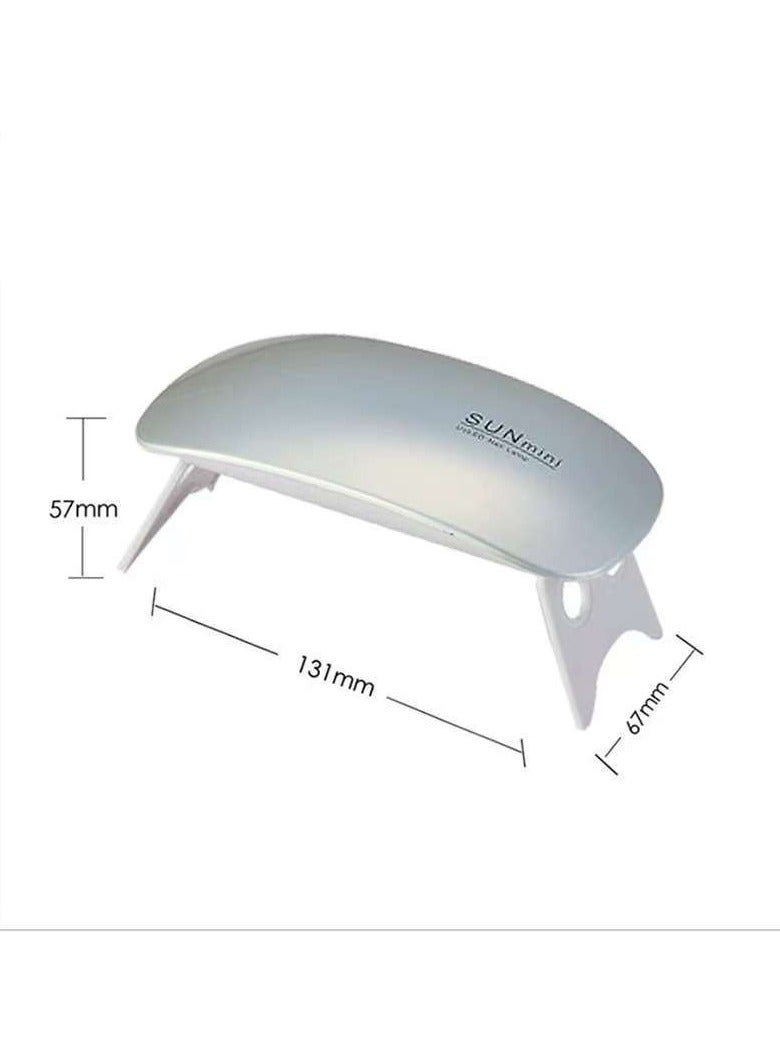 Generic Foldable UV Nail Lamp with 6 Beads, Mini Portable 6W UV LED Gel Nail Dryer & Curing Lamp - Professional Nail Art Tool for All Gel Polish  - Image 2