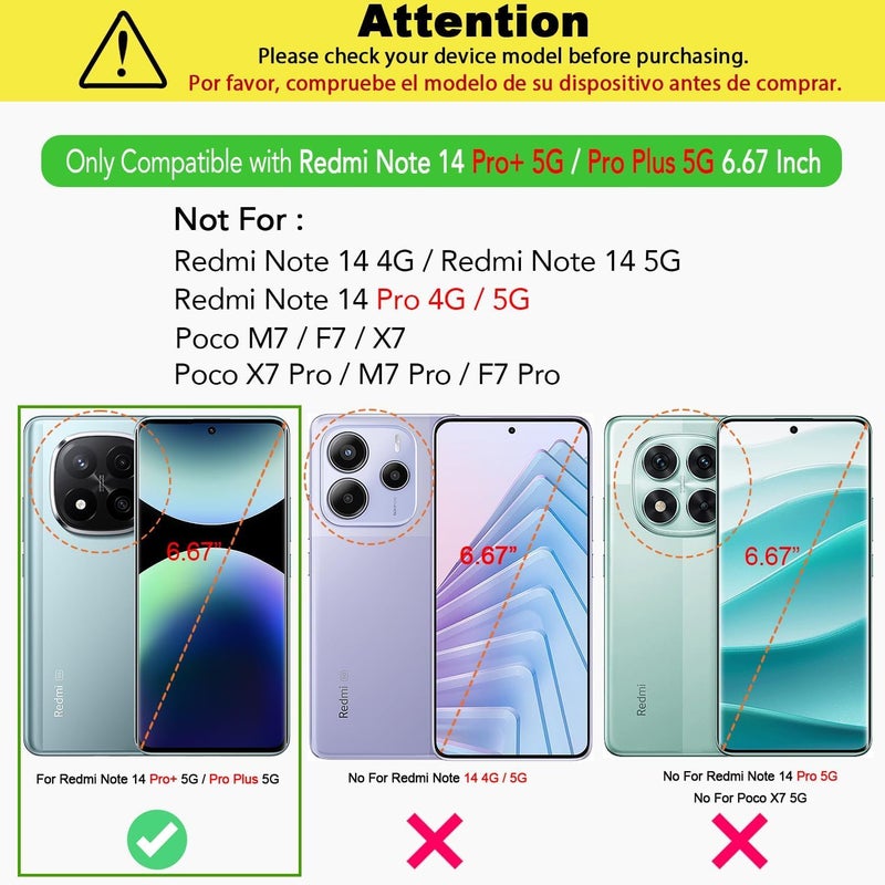 Realcase Silicone Redmi Note 14 Pro Plus 5G Back Cover Case, Scratch Resistant Protective Crystal Clear Transparent Shock Proof Bumper Back Cover Case for Redmi Note 14 Pro Plus 5G - Image 2