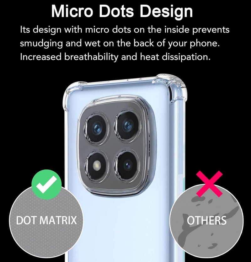 Realcase Silicone Redmi Note 14 Pro Plus 5G Back Cover Case, Scratch Resistant Protective Crystal Clear Transparent Shock Proof Bumper Back Cover Case for Redmi Note 14 Pro Plus 5G - Image 5