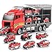 TEMI Toddler Toys for 3 4 5 6 Years Old Boys Diecast Alloy Metal Emergency Fire Rescue Vehicle Transport Car  Truck Toys Set wPlay Mat for Age 39 Toddlers Kids Boys  Girls - Image 4