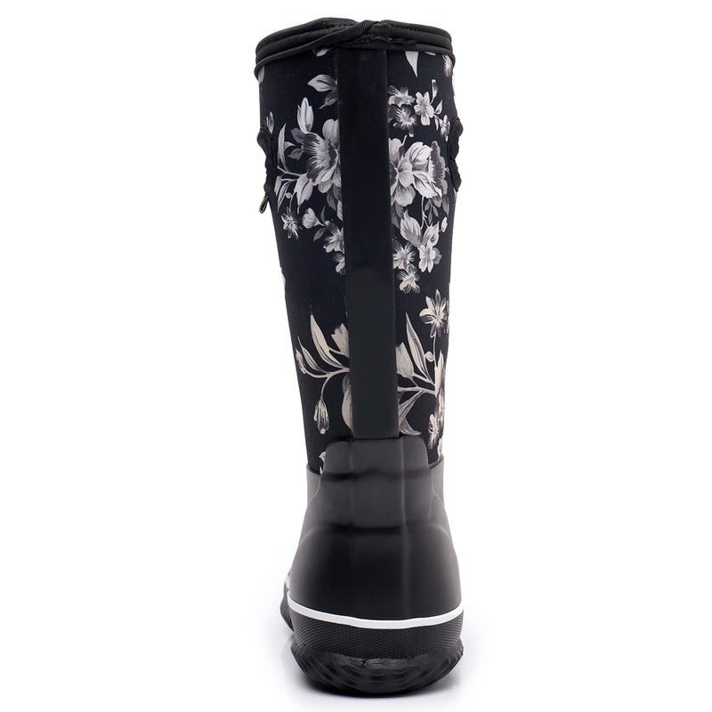 WTW Mid Calf Rain Boots for Women - Waterproof Insulated Neoprene Mud Boots Outdoor Hunting Garden Boots - Image 5