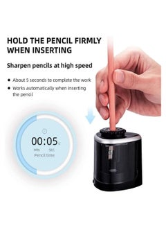 Y&D Electric Pencil Sharpener, Portable Sharpener Kids, for 6-7.8mm Colored Pencils, Fast Sharpening, Ideal Short School Classroom, Office, Home  - Image 1