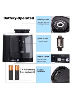 Y&D Electric Pencil Sharpener, Portable Sharpener Kids, for 6-7.8mm Colored Pencils, Fast Sharpening, Ideal Short School Classroom, Office, Home  - Image 4