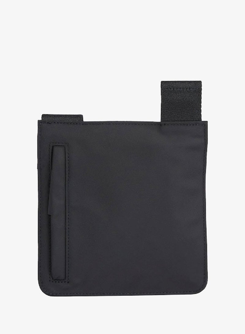 CALVIN KLEIN Men's Faded Flat Crossover Bag - Polyester, Black - Image 4